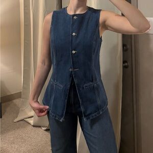 Women's Denim Sleeveless Vest